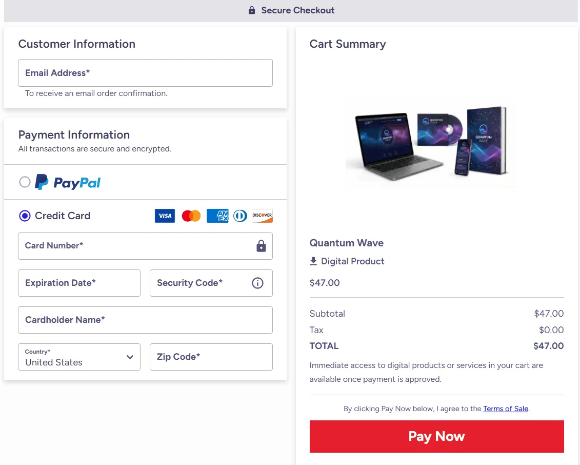 Quantum wave order-page
